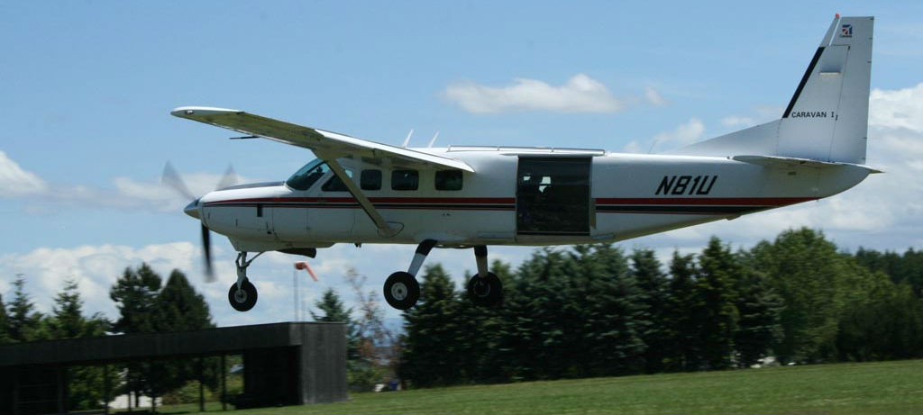 A Cessna Caravan Taking off.
