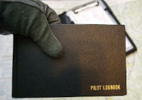 A Pilot's Leather logbook